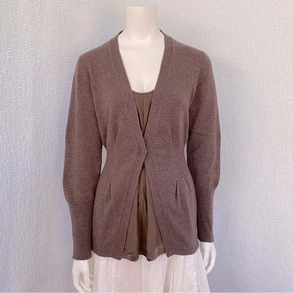 Brunello Cucinelli Cashmere Vintage Scoop Neck Cardigan Sweater